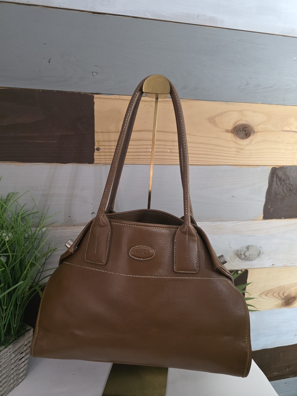 Classic Brown Leather Tote Bag